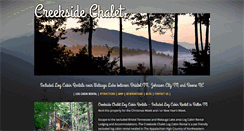 Desktop Screenshot of creeksidechalet.net